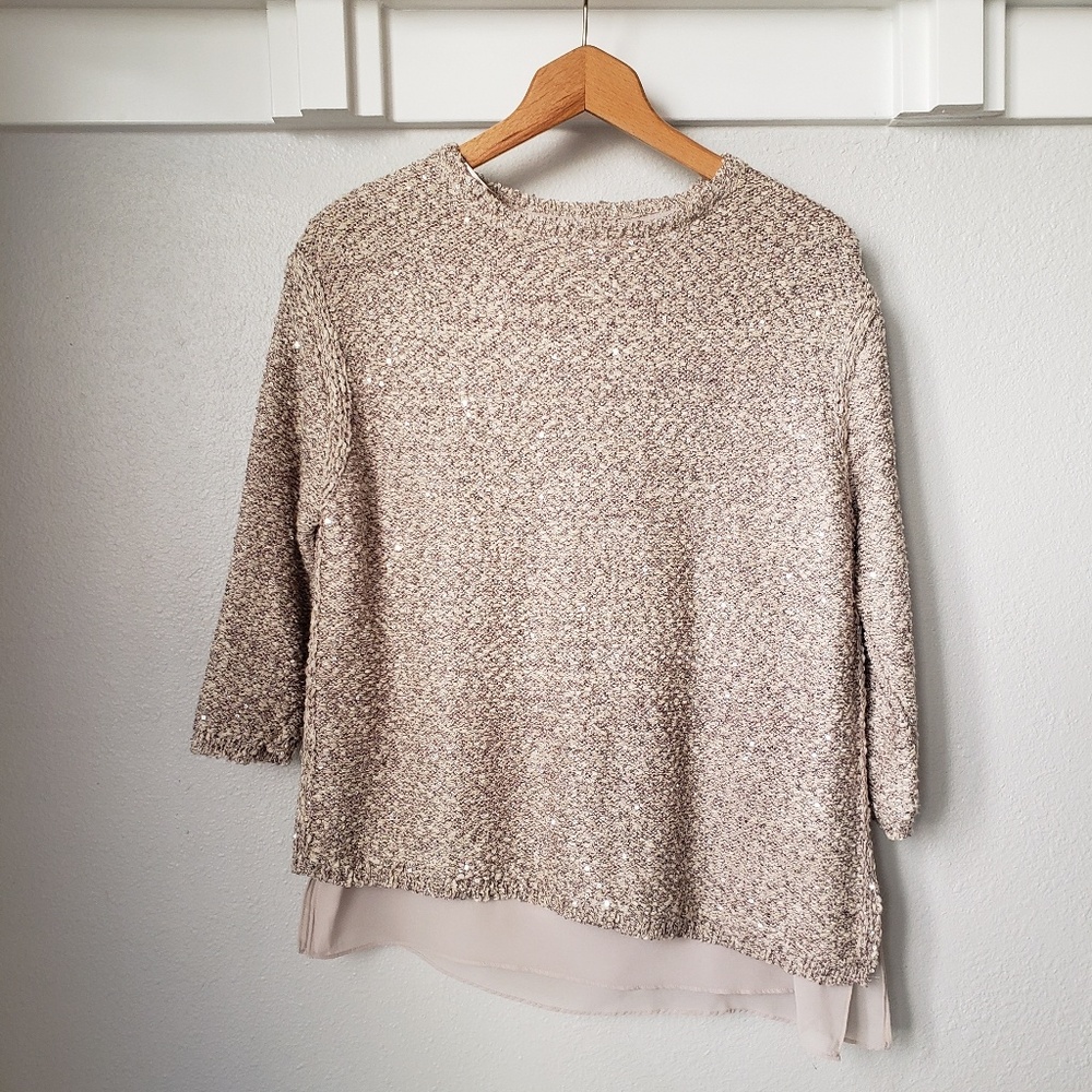 EUC Zara knit asymmetric top